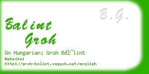 balint groh business card